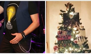 ΦΩΤΟ: Έλληνας τραγουδιστής στόλισε το χριστουγεννιάτικο δέντρο με... δίσκους του!