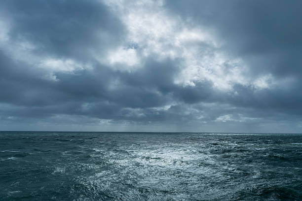 Incoming storm over ocean